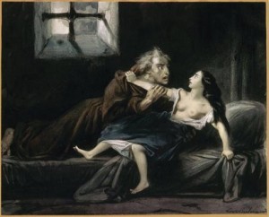 Boulanger Louis, Claude Frollo et la Esméralda, 1833 ; Maison Victor Hugo. © Maison de Victor Hugo / Roger Viollet.