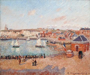 PISSARRO Camille, Avant-port de Dieppe, après-midi, soleil - 1902 - Huile sur toile - 53,5 x 65 cm - Dieppe, Château-Musée. © Ville de Dieppe - B. Legros. 