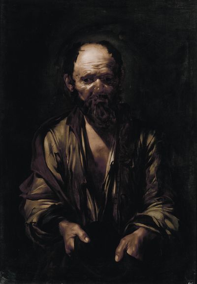 Jusepe de Ribera, Mendiant, vers 1612, huile sur toile, 106 x 76 cm. © Soprintendenza Speciale per il Patrimonio Storico, Artistico ed Etnoantropologico e per il Polo Museale della città di Roma.