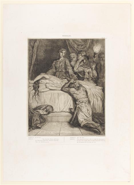 Théodore Chassériau, Oh ! Oh ! Oh !.... pour Othello, planche tirée de Othello. Quinze esquisses à l'eau-forte, 1844. © RMN-Grand Palais (Musée du Louvre) / Stéphane Maréchalle.