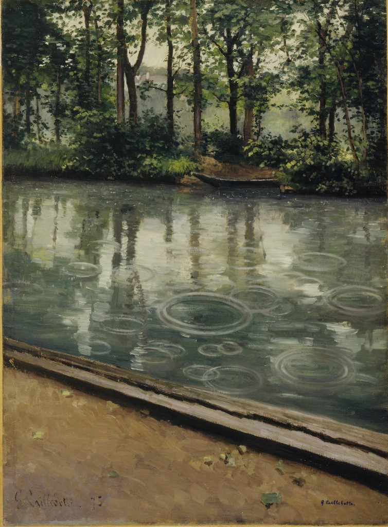 Gustave Caillebotte, "L'Yerres, effet de pluie", 1875, Huile sur toile, 81x59cm, Indiana University Art Museum, Bloomington.